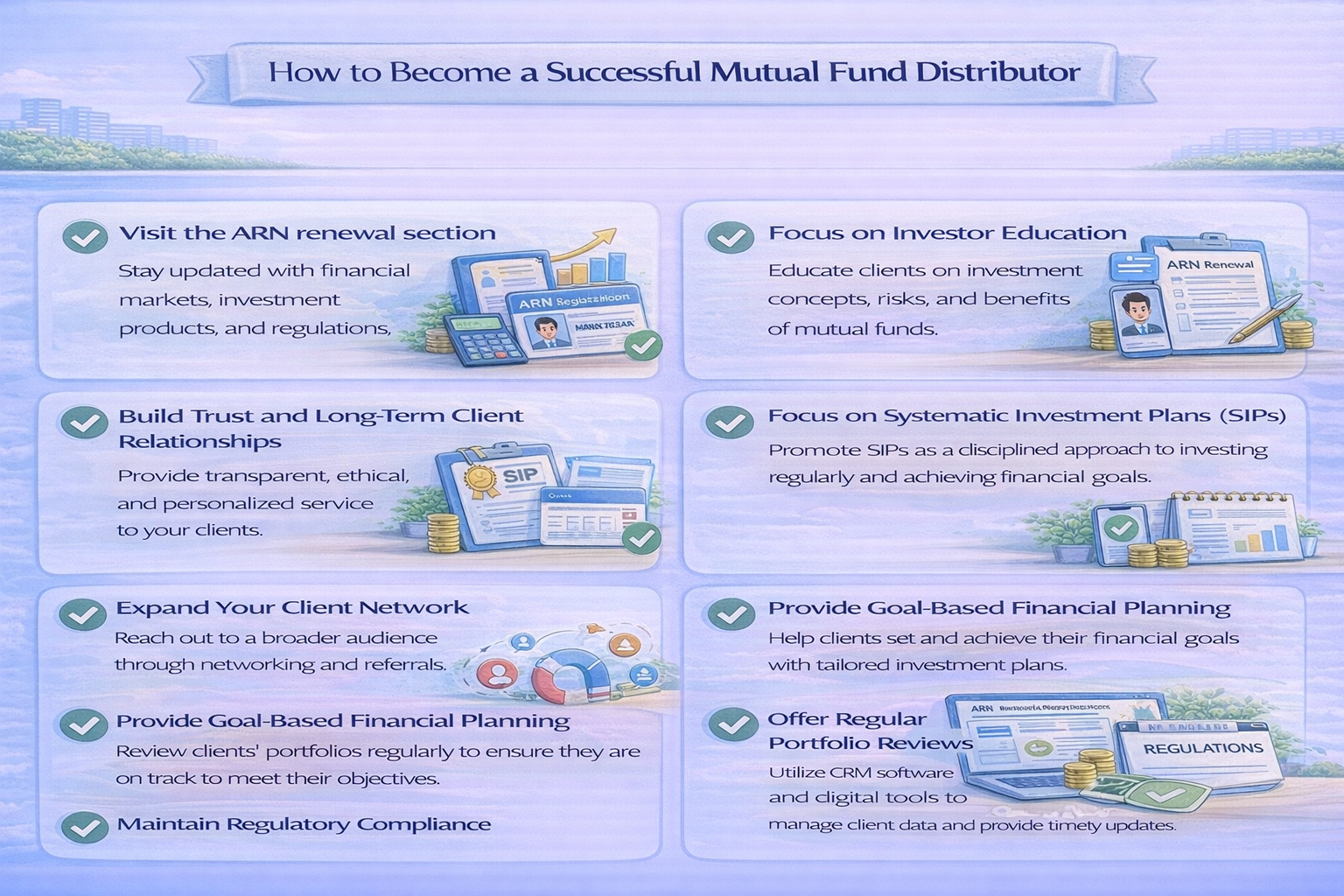 Become a successful Mutual Fund Distributor Infographic